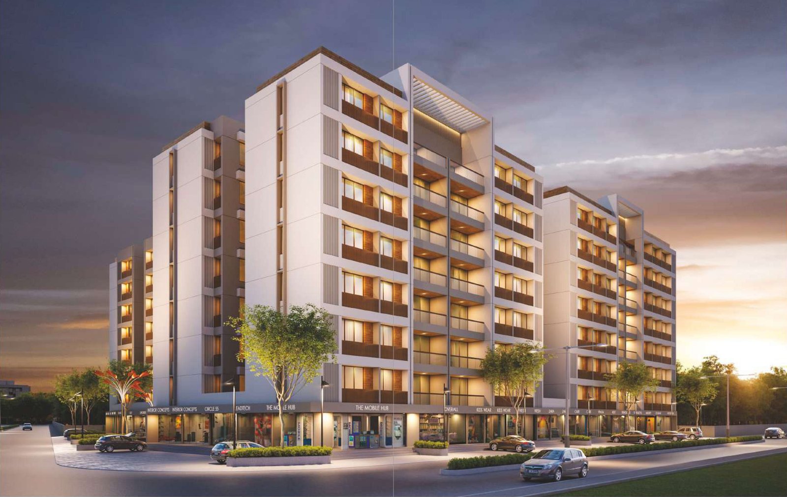 Illustration of Gulmohar residential tower